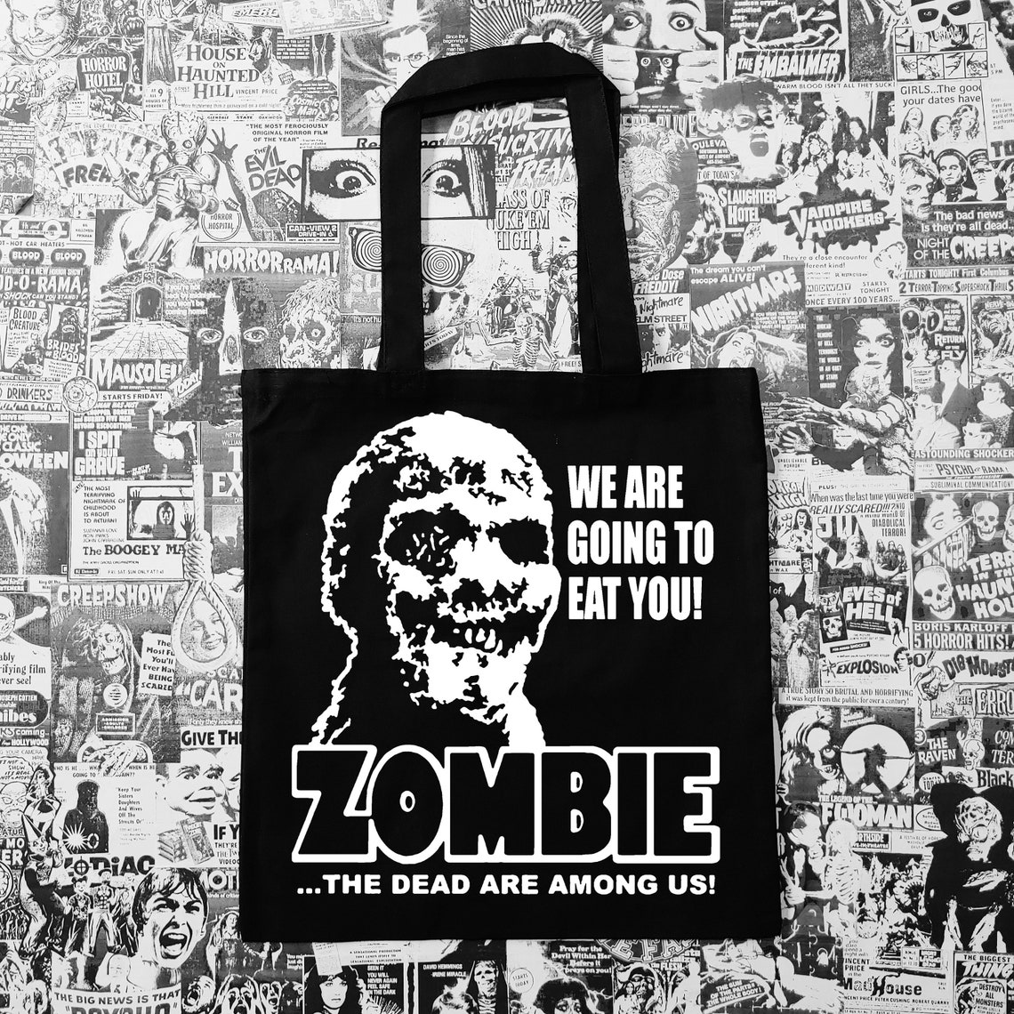 Zombie Tote Bag Etsy