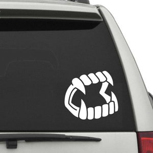 Vampire Teeth Vinyl Decal
