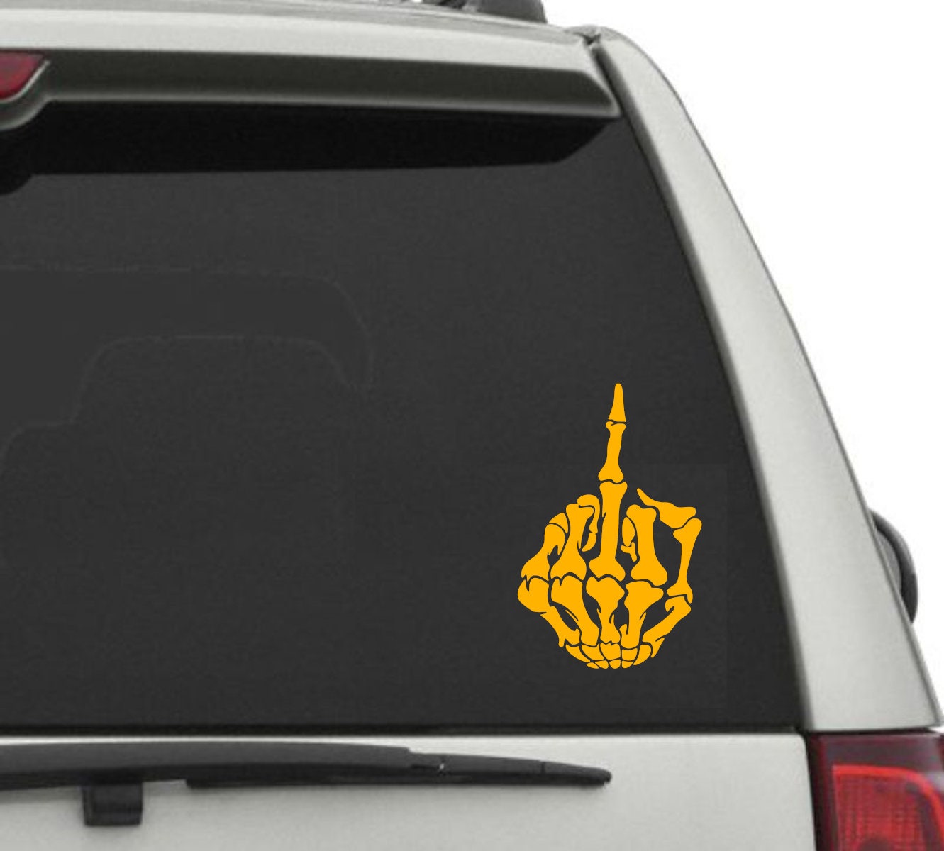 Skeleton Middle Finger Sticker Skeleton Middle Finger Vinyl Decal - Etsy