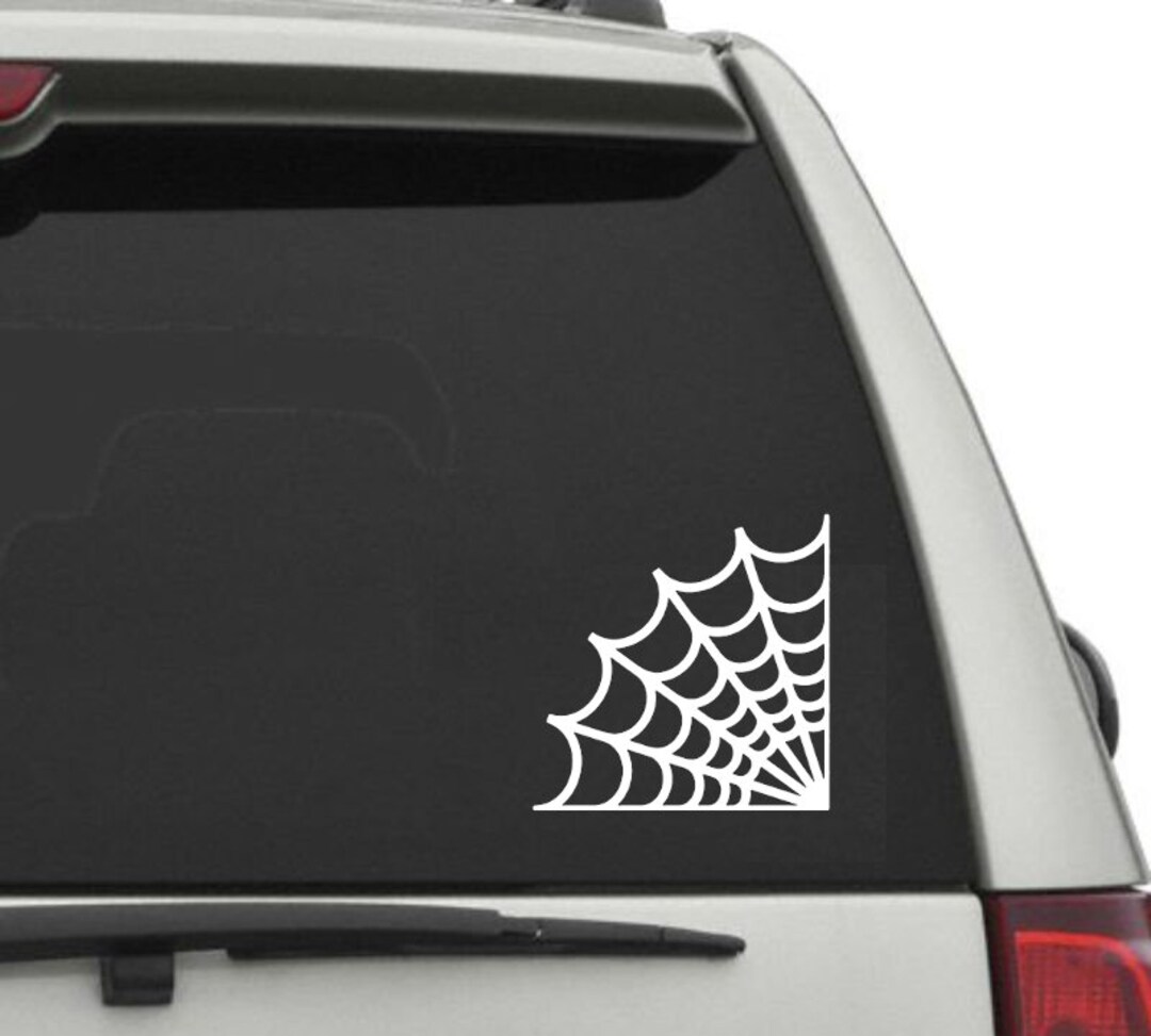 Spider Web Vinyl Sticker - Etsy