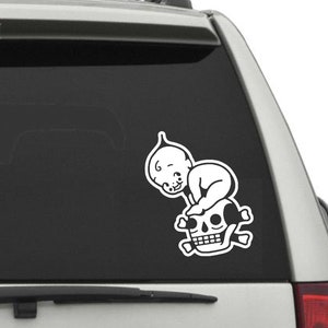 Kewpie Skull Vinyl Decal