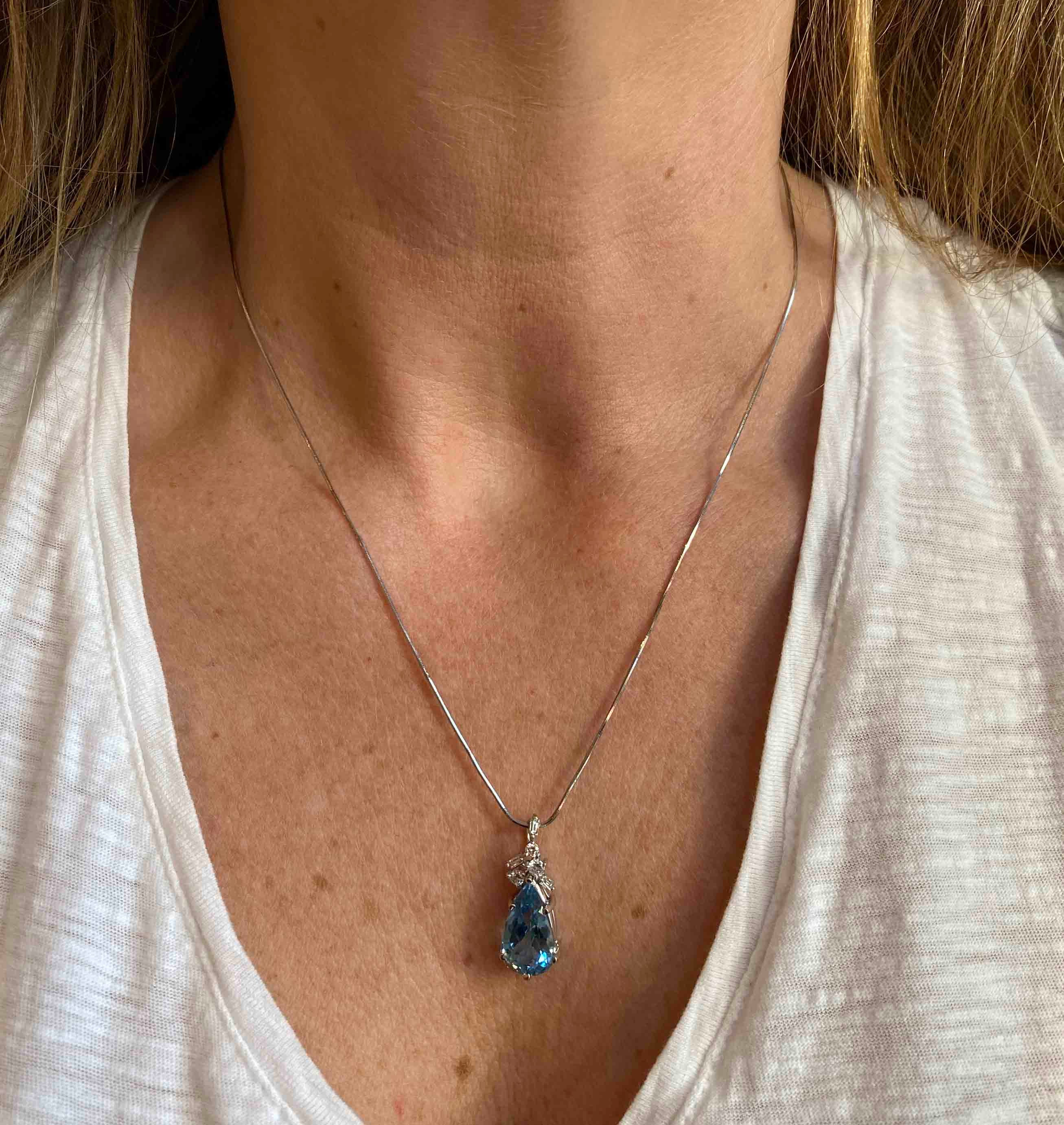H. Stern 4.50ct Aquamarine Diamond Pendant Etsy Australia