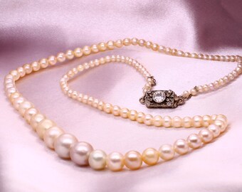 Art Deco Natural Pearl Necklace