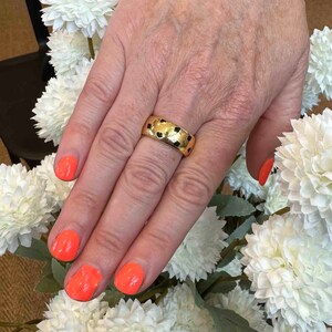 Cartier Lacquer & Gold Panthere Ring image 2
