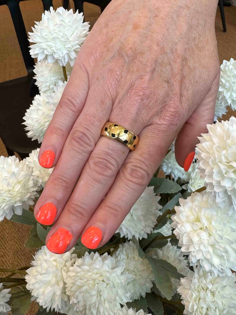Cartier Lacquer & Gold Panthere Ring image 2