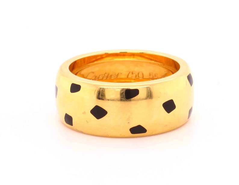 Cartier Lacquer & Gold Panthere Ring image 4