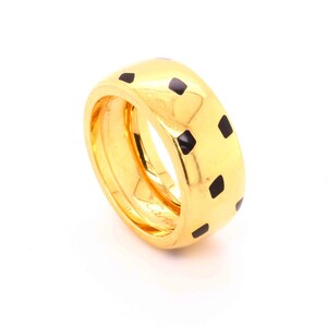 Cartier Lacquer & Gold Panthere Ring image 6