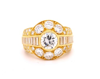 Vintage Boucheron Monture Diamond Bombe Ring