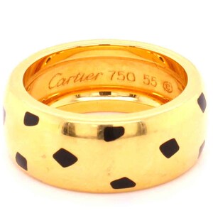 Cartier Lacquer & Gold Panthere Ring image 3