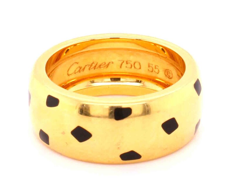 Cartier Lacquer & Gold Panthere Ring image 3
