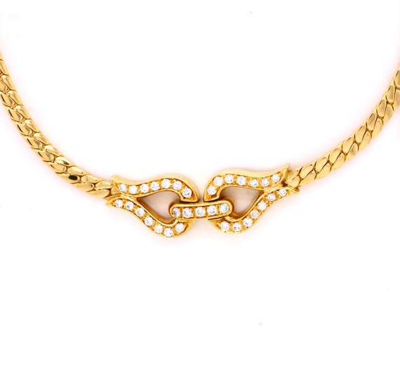Vintage Cartier Diamond Pendant Necklace Etsy
