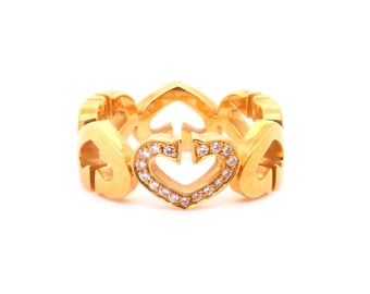 Cartier Diamond Hearts Ring