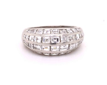 Art Deco Diamond Bombe Ring by Oscar Heyman Brothers