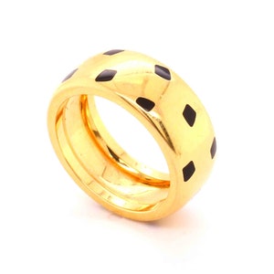 Cartier Lacquer & Gold Panthere Ring image 5