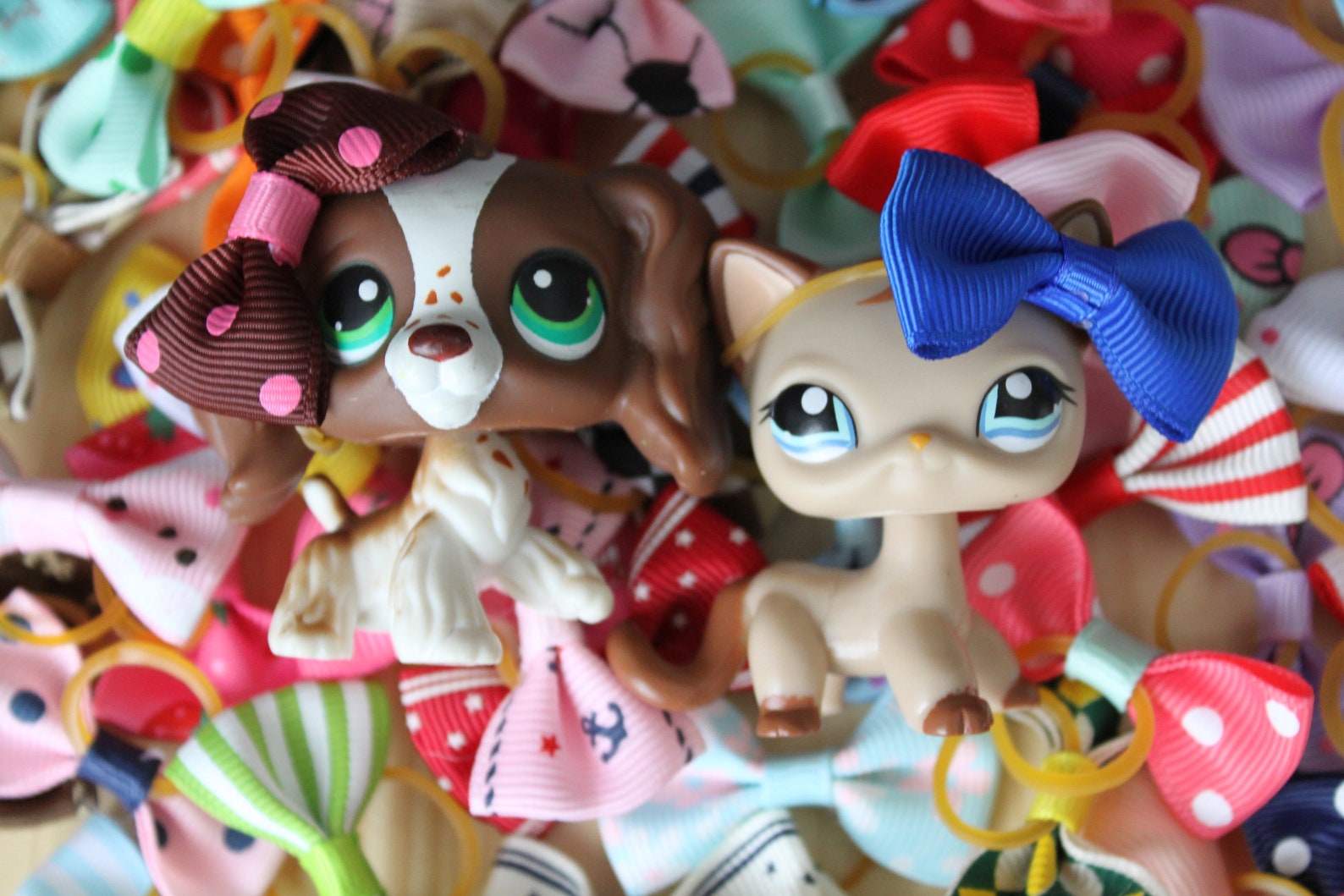 3 Pcs Lps Bow Bows Random Color Mix Accessories Clothes Etsy Canada