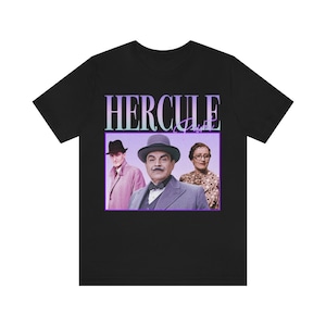 90&#39;s Retro style T-shirt Hercule Poirot