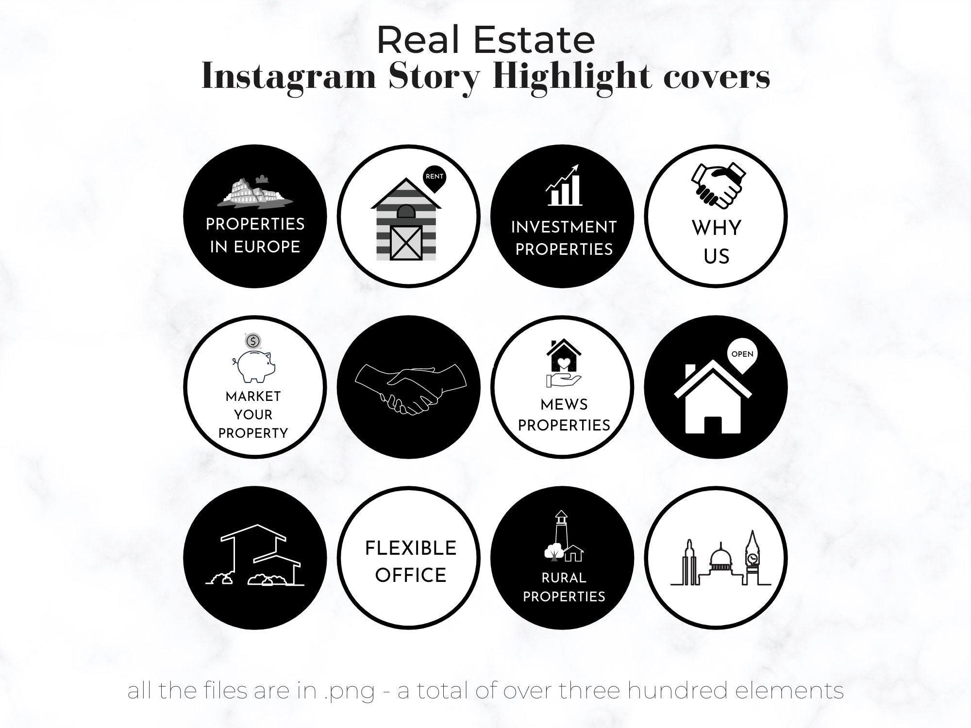 Real Estate Instagram Story Highlight clean minimal Ig icons | Etsy