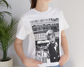 90's Retro style T-shirt Jessica Fletcher, Murder She wrote, Angela Lansbury, Murder Mistery Lover