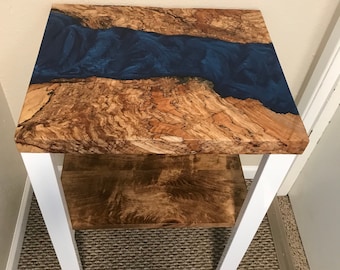 Night Stand/End Table, Epoxy River Table