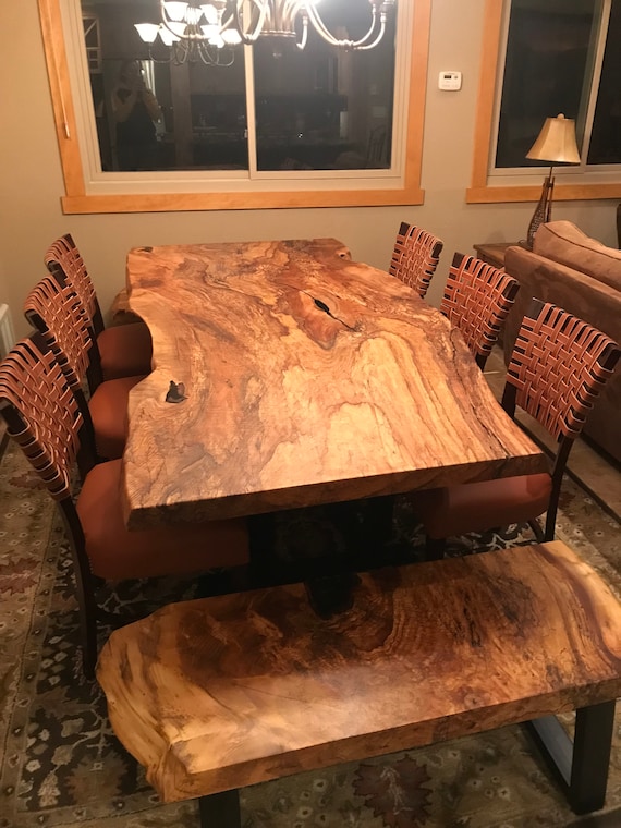 Live Edge Spalted Maple Dining Table Etsy UK