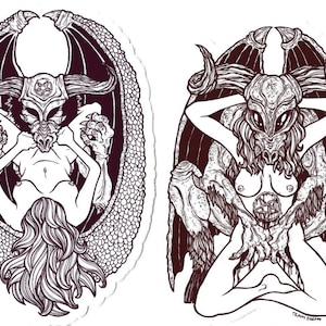HOLD / OWN sexy satanic xtra large sticker set
