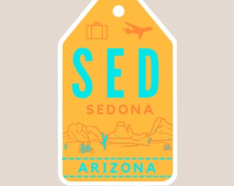 Sedona, Arizona Sticker or Magnet / Travel Sticker / Matte Waterproof Vinyl Sticker / Vacation Sticker / Vacation Sticker / Laptop Sticker