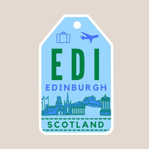 Edinburgh, Scotland Sticker or Magnet / Travel Sticker / Waterproof Vinyl Sticker / Vacation Sticker / Vacation Sticker / Laptop Sticker