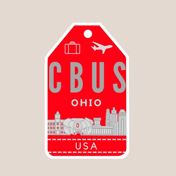 Columbus, Ohio Sticker or Magnet / Travel Sticker / Waterproof Vinyl Sticker / Vacation Sticker / Laptop Sticker / Bachelorette Party