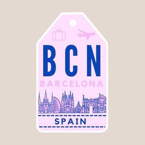 Barcelona, Spain Sticker or Magnet / Travel Sticker / Matte Waterproof Vinyl Sticker / Vacation Sticker / Vacation Sticker / Laptop Sticker