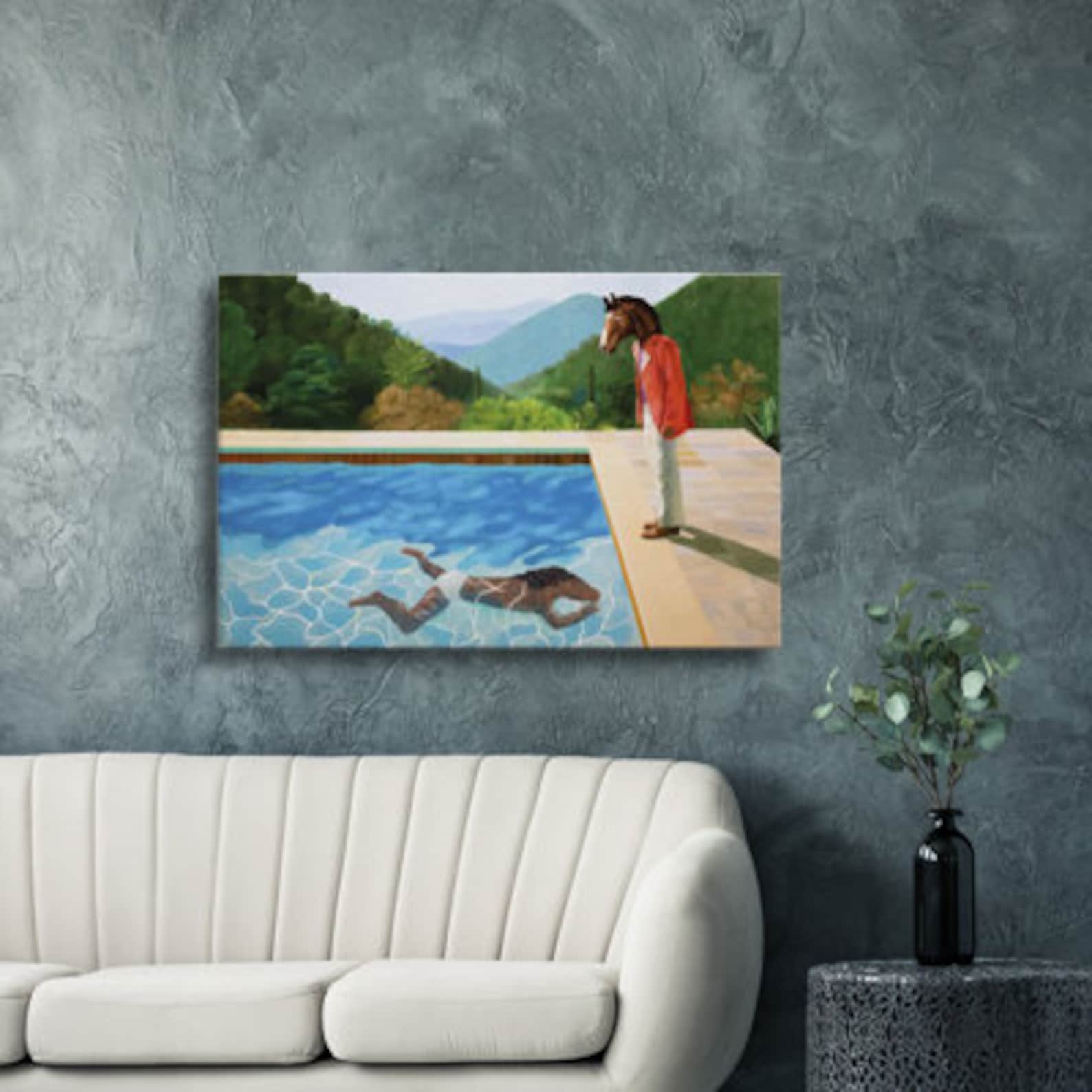 pool with two figures bojack