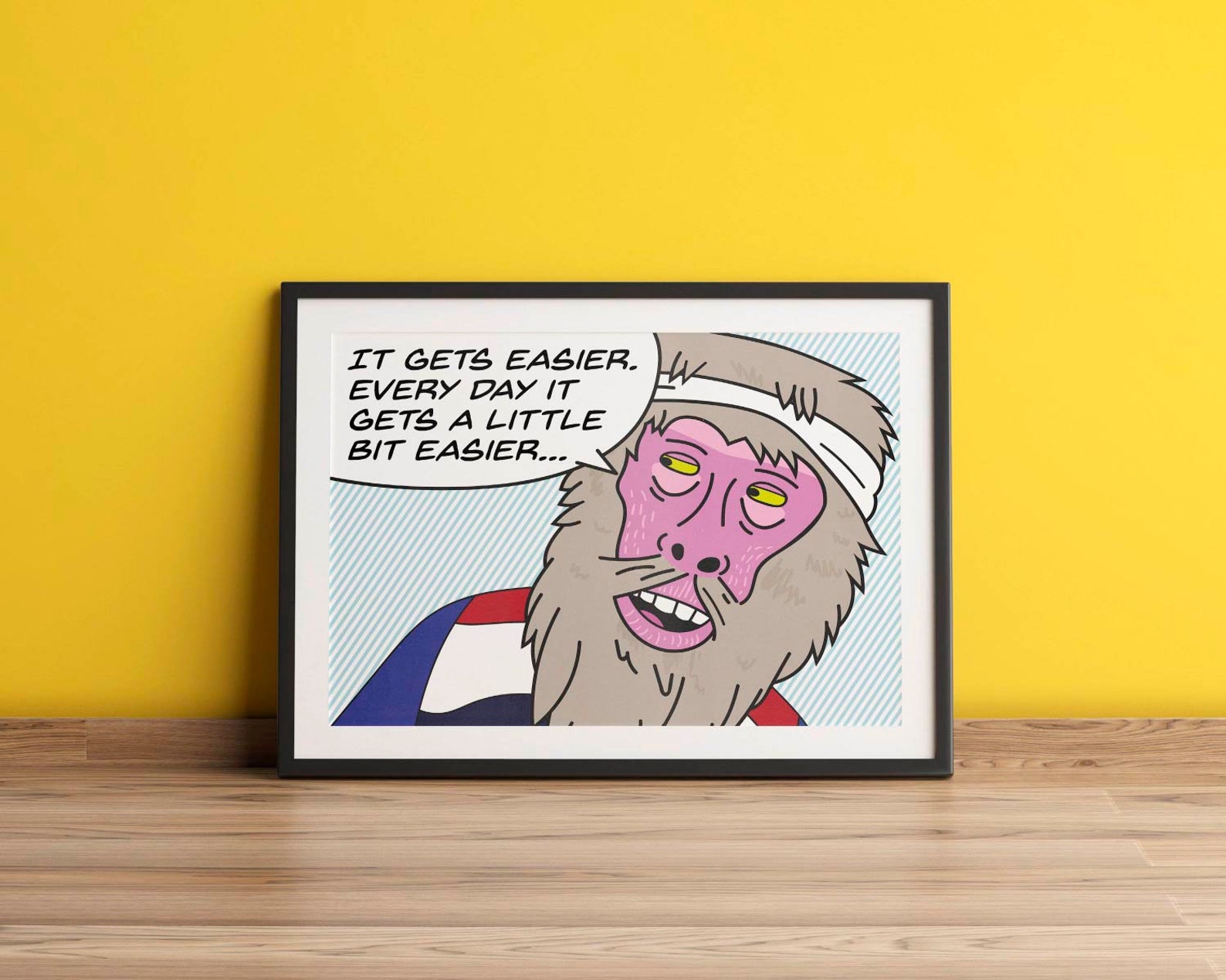 BoJack Horseman Poster It Gets Easier Pop Art Wall Decor Etsy