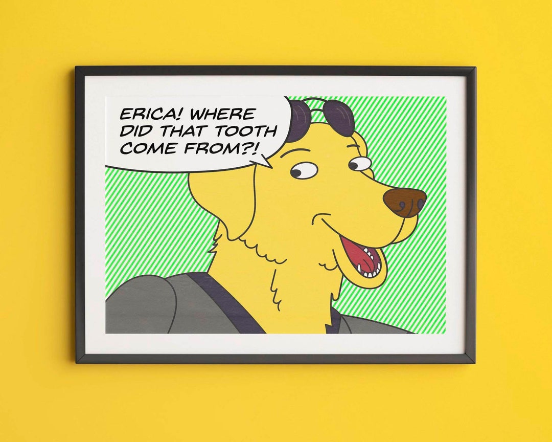 Bojack Horseman Poster Mr Peanutbutter Pop Art Wall Decor Netflix