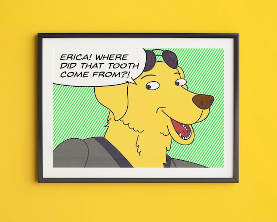 Bojack Horseman Poster Mr Peanutbutter Pop Art Wall Decor 