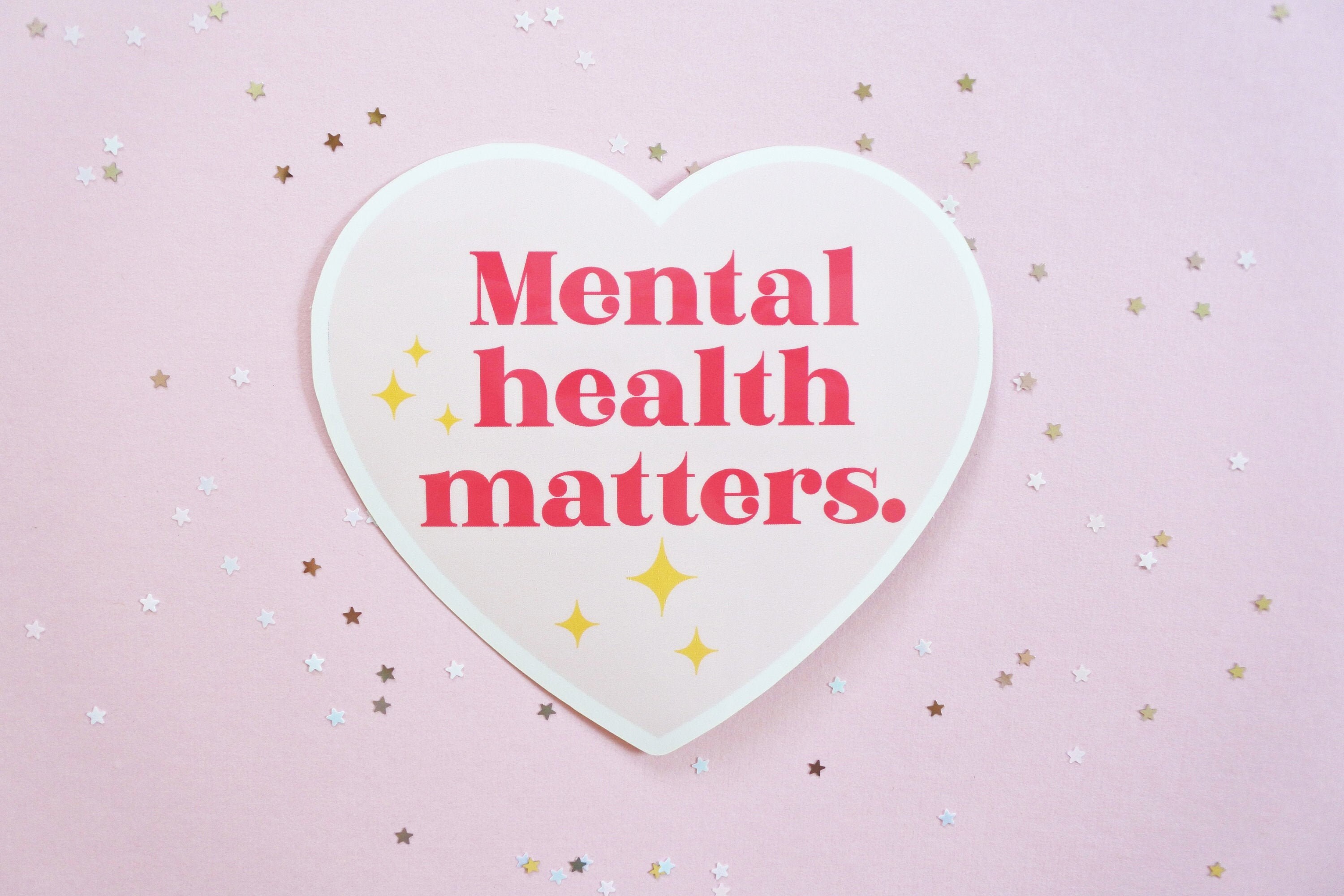 Cute Mental Health Matters Vinyl Sticker 4 Etsy