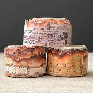 Vintage Burnt Edge Washi Tapes 2.5cm x 3m