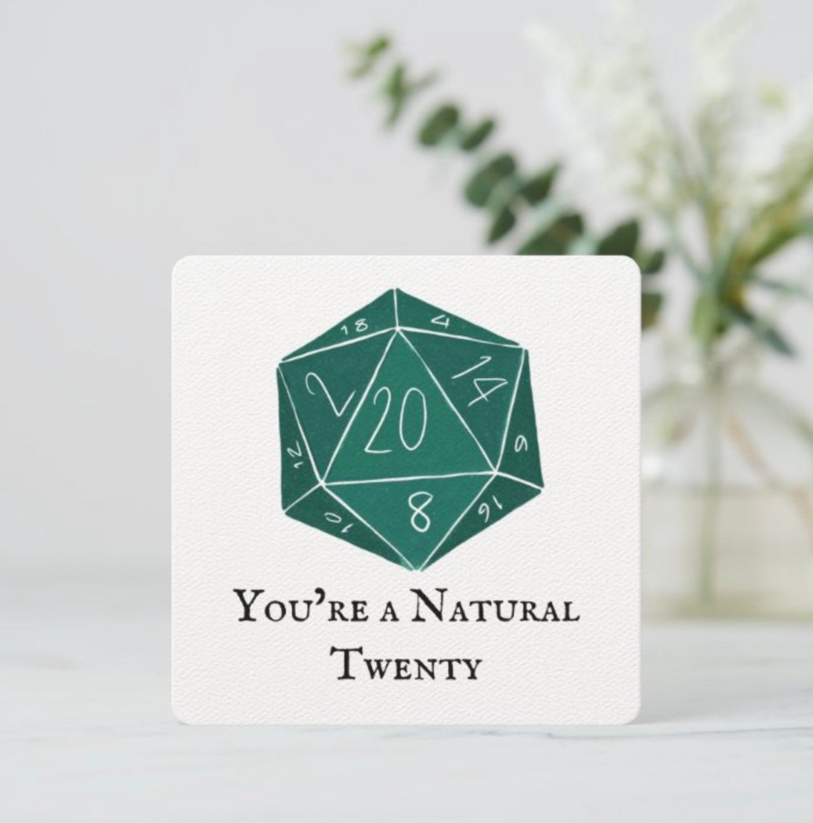 Usted Es Una Tarjeta Natural De 20 Dnd Valentine Con D20 Etsy Espa a