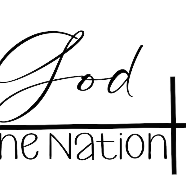 One Nation Under God SVG cut file