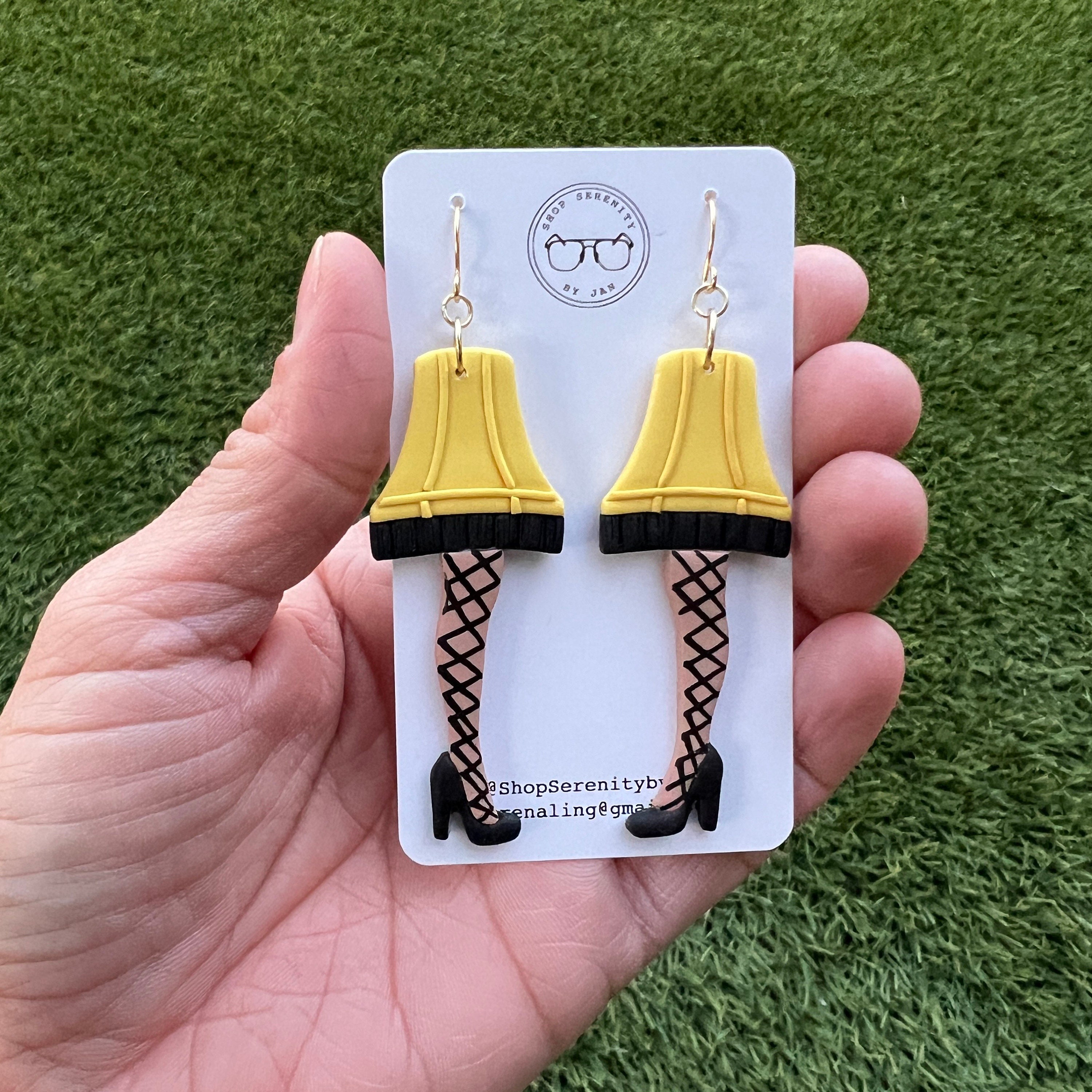 Leg Lamp Earrings A Christmas Story Party Earrings Holiday Earrings novelty Earrings one of a Kind Earrings Holiday Ornaments Etsy