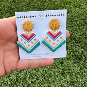 Abuelita’s Pancho Earrings, Day of the Dead Earrings,Panchito Earrings, Polymer Clay Earrings, Mexican Jewelry, Shawl, Latinx Shop, Grandma