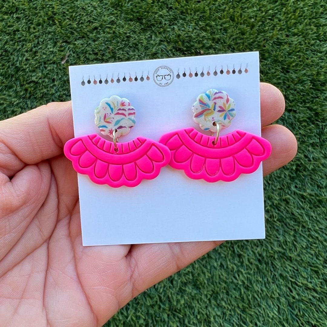 Folklorico Dress Earrings, Mexicana, Festive Earrings, Dancer Earrings