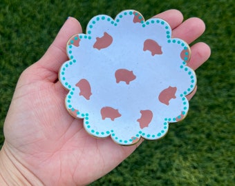 Puerquito Trinket Dish,Desk Organization,Pan Dulce,Sweet Bread,Clay Ring Dish,Polymer Clay Trinket Dish,One of a Kind Gift,Desk Organization