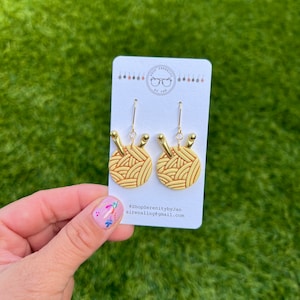 Yarn Ball Dangle Earrings: Polymer Clay Knitters Crochet Earrings
