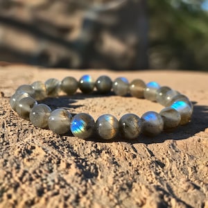 Genuine labradorite, Beaded labradorite bracelet, AA Grade Labradorite Crystal Bracelet labradorite bracelet silver tone, gift for her