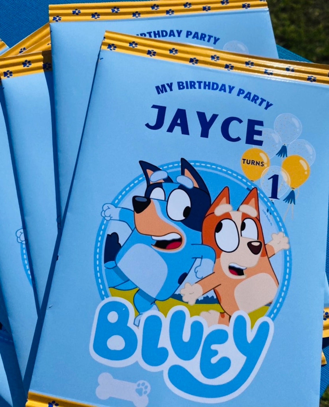 Bluey Chip Bags/favor Bags/ Custom Chip Bags/ Etsy