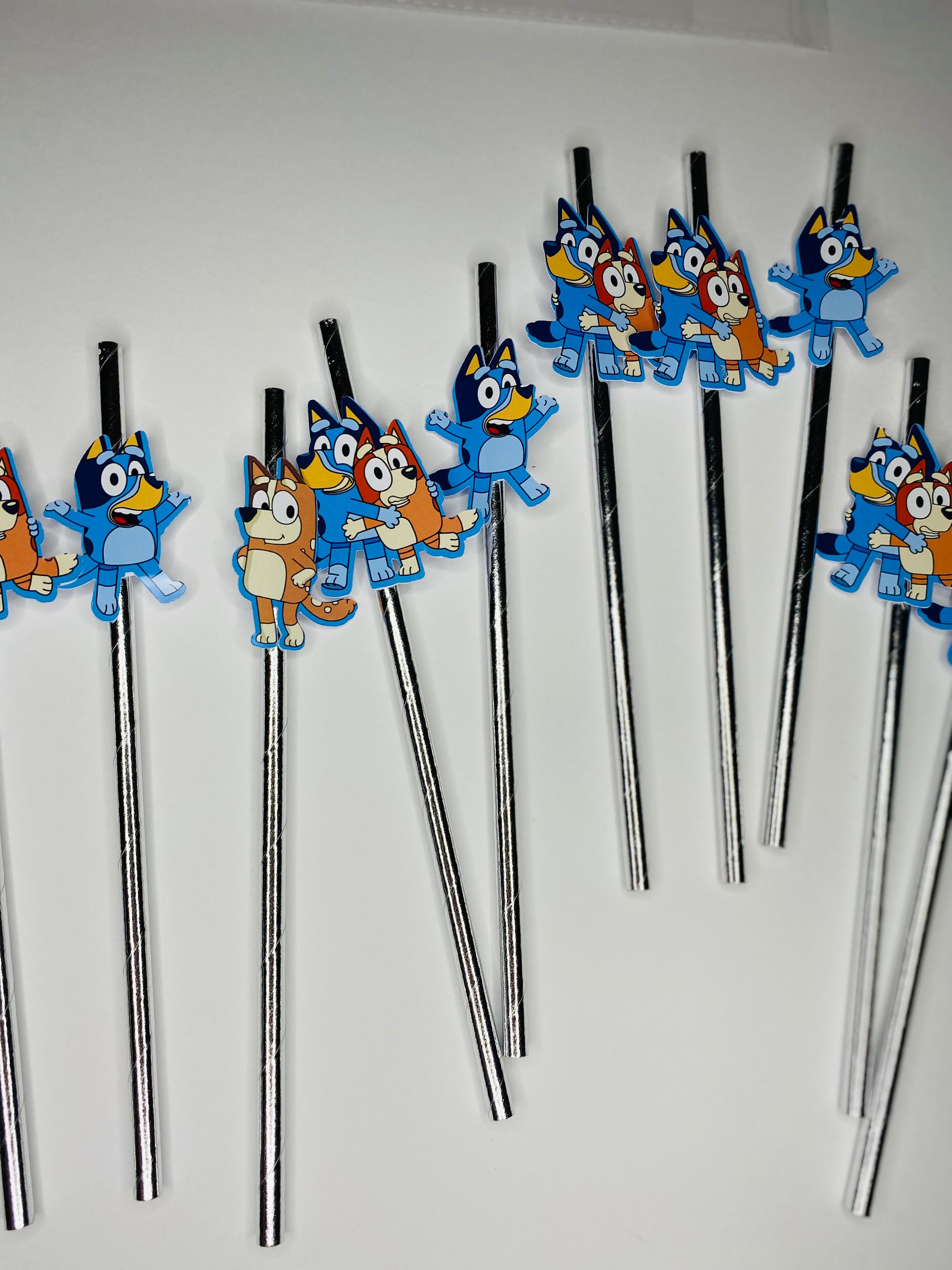 Bluey Party Straws 