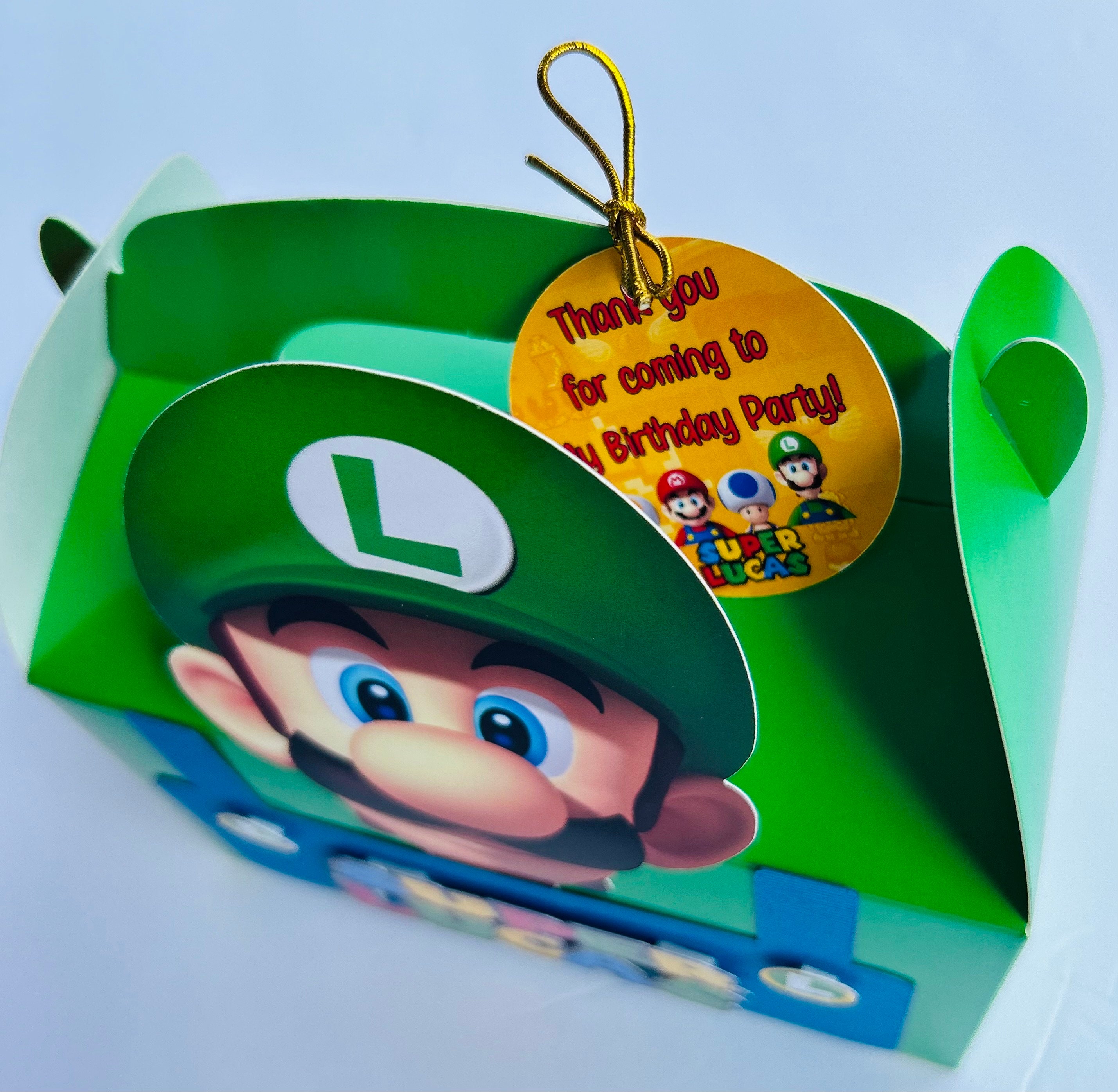 Mario Bros Gable Box / Mario and Luigi Party / Kids Party Bag ...