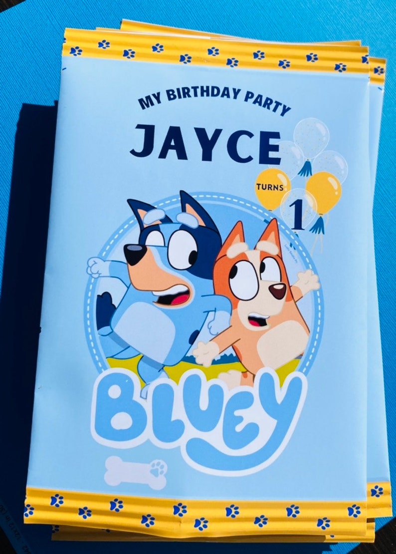 Bluey Chip Bags/favor Bags/ Custom Chip Bags/ Etsy Canada