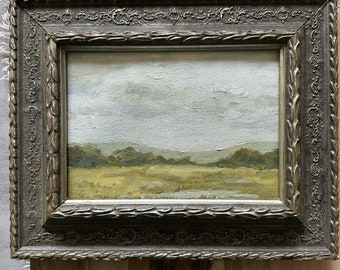 Art Original Oil Landscape small framed painting / signed original artwork / framed oil painting artwork / original decor painting