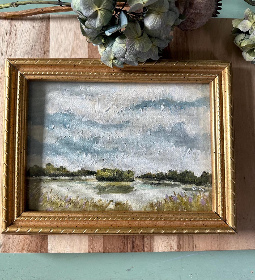 Art Original Oil Landscape Small Framed Painting / Signed Original ...