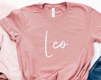 Shirt sterrenbeeld Leeuw | Verjaardagsshirt Leeuw | Astrologieshirt | Shirt met sterrenbeelden | Shirt geboortebord leeuw | Cadeaushirt